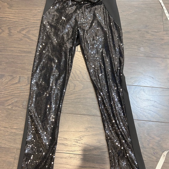 Donna Karan Black Sequin Pants - Picture 1 of 7